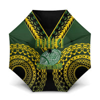 Avaiki Cook Islands Rugby Umbrella Kuki Airani Tatau Black - Polynesian Pride