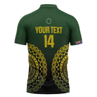Custom Avaiki Cook Islands Rugby Zipper Polo Shirt Kuki Airani Tatau Black - Polynesian Pride