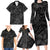 Polynesia Family Matching Long Sleeve Bodycon Dress and Hawaiian Shirt Polynesian Pattern Mix Plumeria Black LT14 - Polynesian Pride