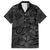 Polynesia Family Matching Puletasi and Hawaiian Shirt Polynesian Pattern Mix Plumeria Black LT14 Dad's Shirt - Short Sleeve Black - Polynesian Pride