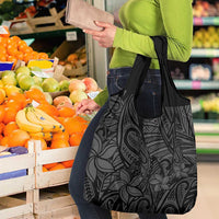 Polynesia Grocery Bag Polynesian Pattern Mix Plumeria Black LT14 - Polynesian Pride
