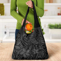 Polynesia Grocery Bag Polynesian Pattern Mix Plumeria Black LT14 - Polynesian Pride