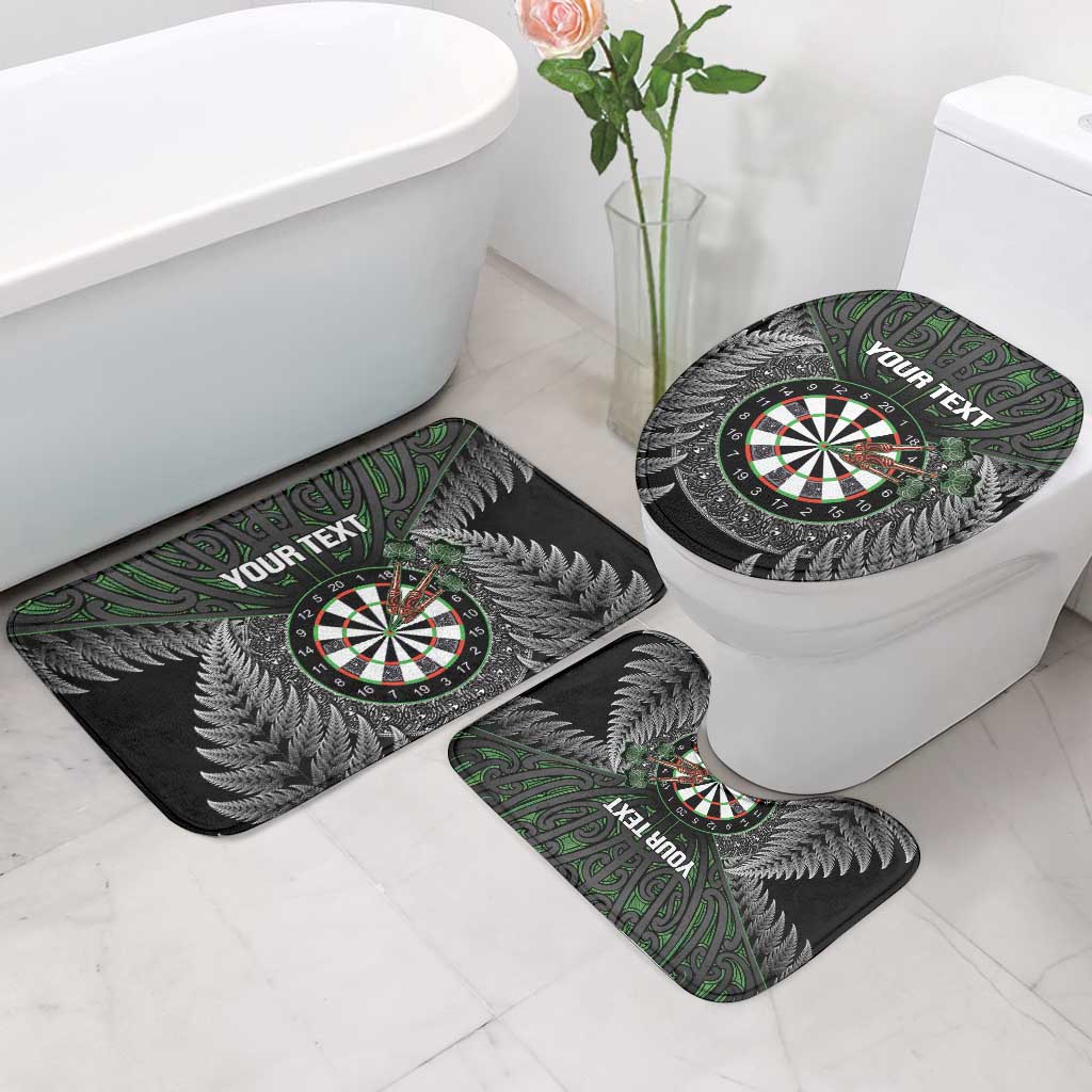 Personalised New Zealand Darts Bathroom Set Dartboard Maori Fern Puhoro Art - Polynesian Pride