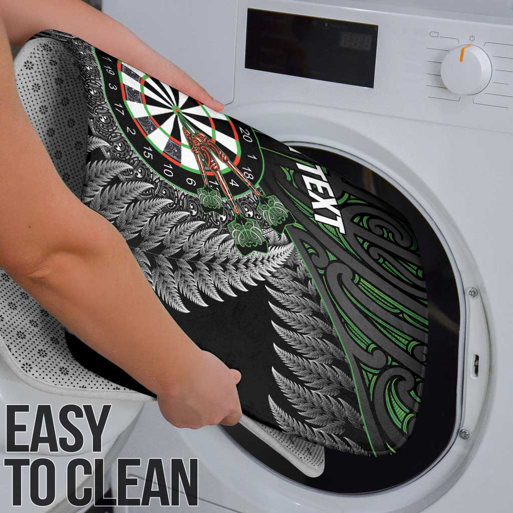 Personalised New Zealand Darts Bathroom Set Dartboard Maori Fern Puhoro Art - Polynesian Pride