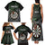 Personalised New Zealand Darts Family Matching Tank Maxi Dress and Hawaiian Shirt Dartboard Maori Fern Puhoro Art