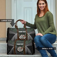 Personalised New Zealand Darts Travel Bag Dartboard Maori Fern Puhoro Art - Polynesian Pride