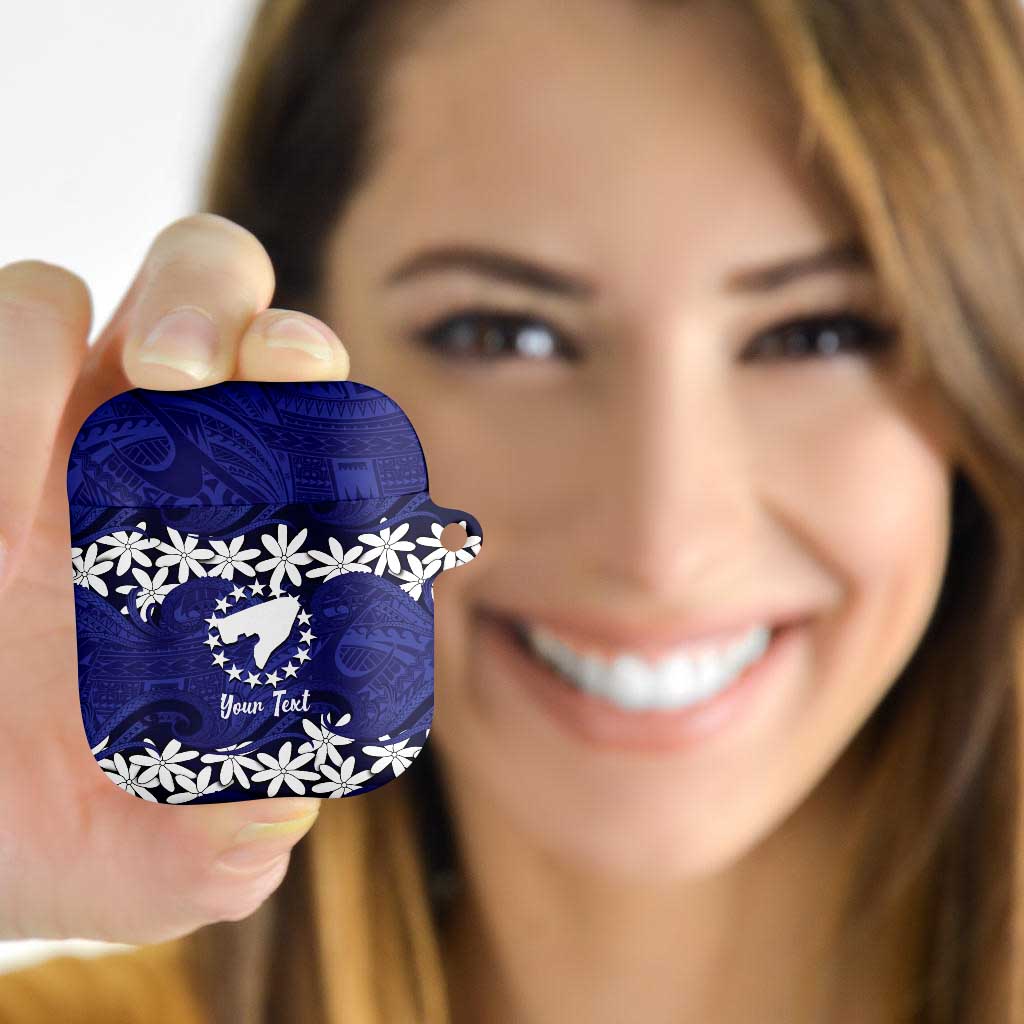 Personalised Cook Islands Pukapuka AirPods Case Tiare Maori Polynesian Waves Tattoo LT14 - Polynesian Pride