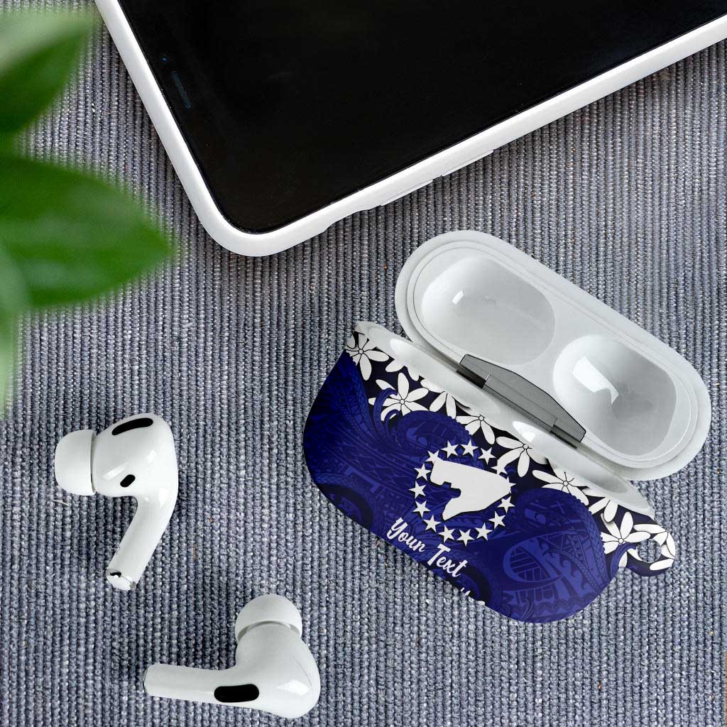 Personalised Cook Islands Pukapuka AirPods Case Tiare Maori Polynesian Waves Tattoo LT14 - Polynesian Pride