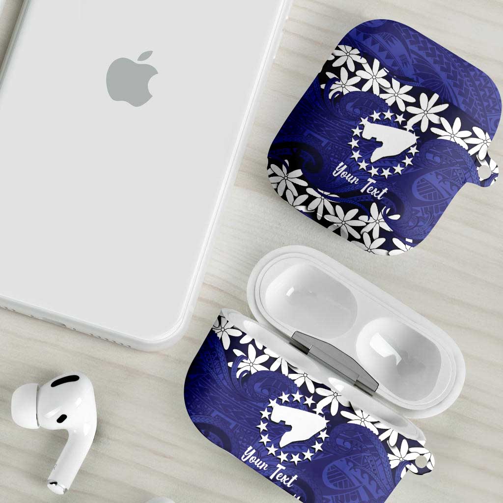 Personalised Cook Islands Pukapuka AirPods Case Tiare Maori Polynesian Waves Tattoo LT14 - Polynesian Pride