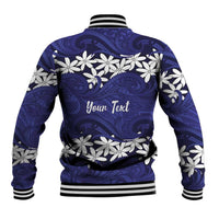 Personalised Cook Islands Pukapuka Baseball Jacket Tiare Maori Polynesian Waves Tattoo LT14 - Polynesian Pride