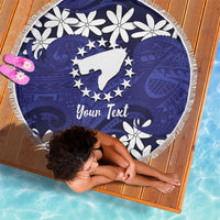 Personalised Cook Islands Pukapuka Beach Blanket Tiare Maori Polynesian Waves Tattoo LT14 - Polynesian Pride