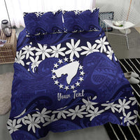 Personalised Cook Islands Pukapuka Bedding Set Tiare Maori Polynesian Waves Tattoo LT14 - Polynesian Pride