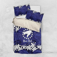Personalised Cook Islands Pukapuka Bedding Set Tiare Maori Polynesian Waves Tattoo LT14 US Twin 172cm x 218cm Blue - Polynesian Pride