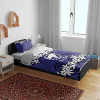 Personalised Cook Islands Pukapuka Bedding Set Tiare Maori Polynesian Waves Tattoo LT14 - Polynesian Pride