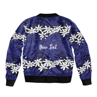 Personalised Cook Islands Pukapuka Bomber Jacket Tiare Maori Polynesian Waves Tattoo LT14 - Polynesian Pride