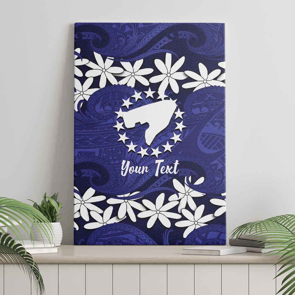 Personalised Cook Islands Pukapuka Canvas Wall Art Tiare Maori Polynesian Waves Tattoo LT14 - Polynesian Pride