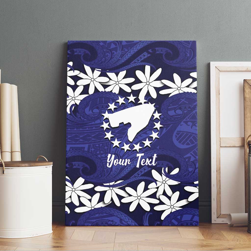 Personalised Cook Islands Pukapuka Canvas Wall Art Tiare Maori Polynesian Waves Tattoo LT14 - Polynesian Pride