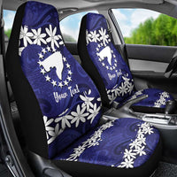Personalised Cook Islands Pukapuka Car Seat Cover Tiare Maori Polynesian Waves Tattoo LT14 - Polynesian Pride