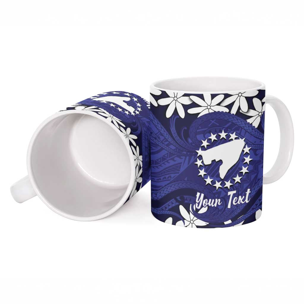 Personalised Cook Islands Pukapuka Ceramic Mug Tiare Maori Polynesian Waves Tattoo LT14 - Polynesian Pride