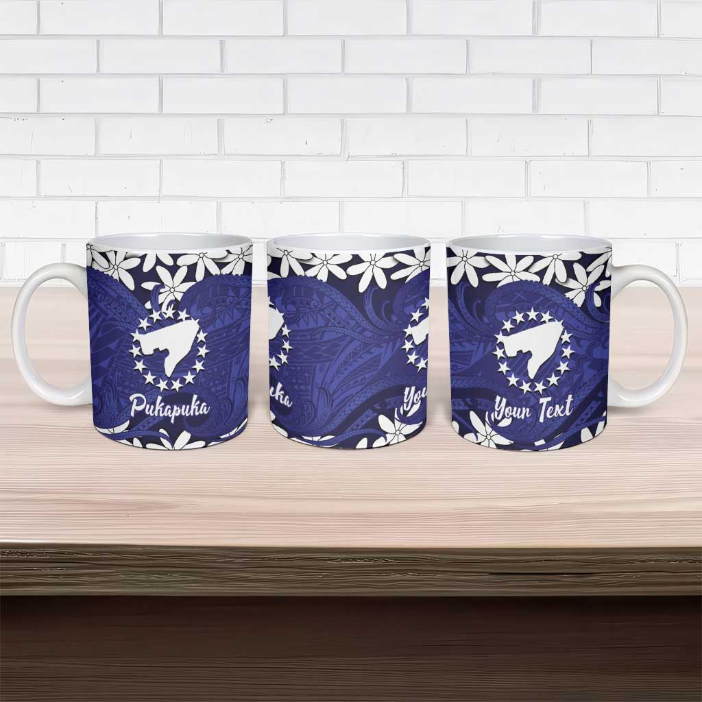 Personalised Cook Islands Pukapuka Ceramic Mug Tiare Maori Polynesian Waves Tattoo LT14 - Polynesian Pride