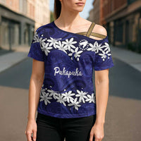 Personalised Cook Islands Pukapuka Cross Shoulder Shirt Tiare Maori Polynesian Waves Tattoo LT14 - Polynesian Pride