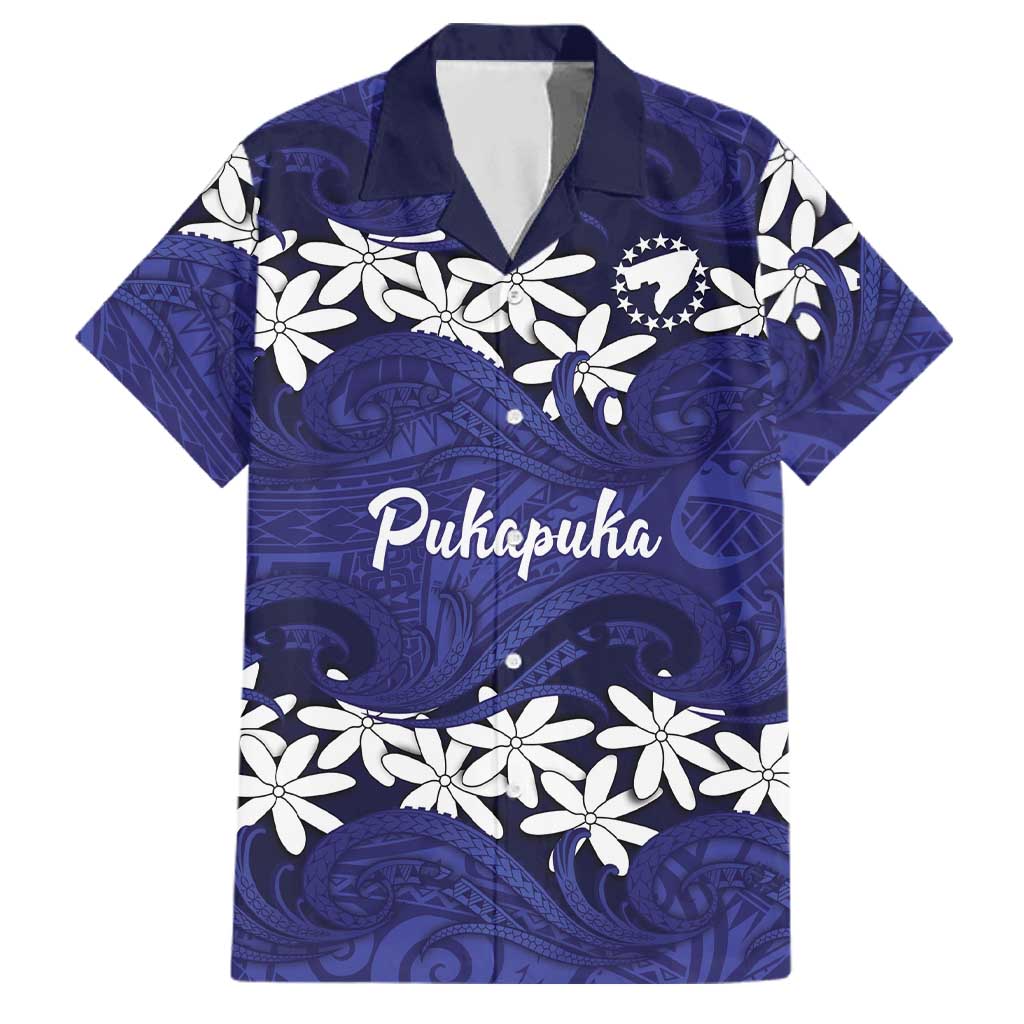 Personalised Cook Islands Pukapuka Family Matching Long Sleeve Bodycon Dress and Hawaiian Shirt Tiare Maori Polynesian Waves Tattoo