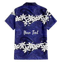 Personalised Cook Islands Pukapuka Family Matching Short Sleeve Bodycon Dress and Hawaiian Shirt Tiare Maori Polynesian Waves Tattoo