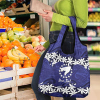 Personalised Cook Islands Pukapuka Grocery Bag Tiare Maori Polynesian Waves Tattoo LT14 - Polynesian Pride