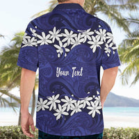 Personalised Cook Islands Pukapuka Hawaiian Shirt Tiare Maori Polynesian Waves Tattoo