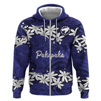 Personalised Cook Islands Pukapuka Hoodie Tiare Maori Polynesian Waves Tattoo