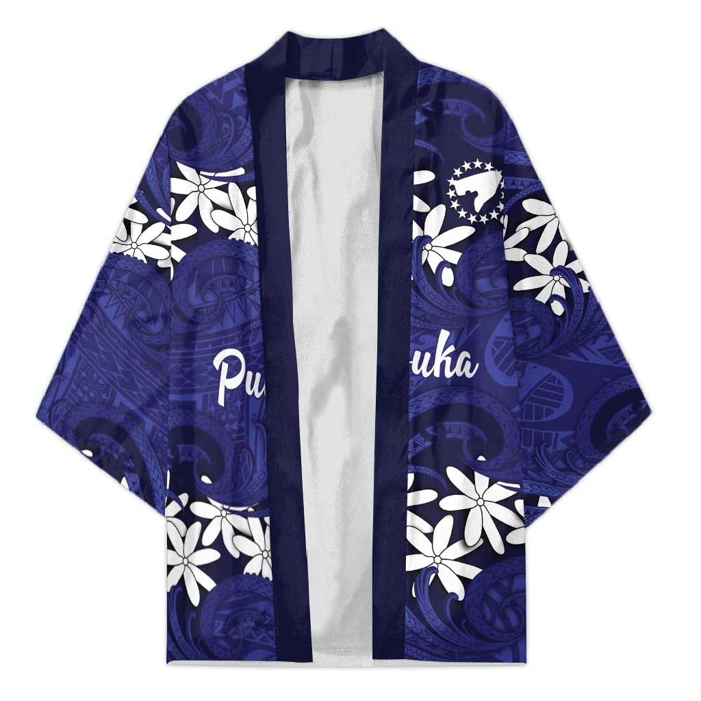 Personalised Cook Islands Pukapuka Kimono Tiare Maori Polynesian Waves Tattoo