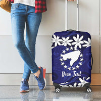 Personalised Cook Islands Pukapuka Luggage Cover Tiare Maori Polynesian Waves Tattoo LT14 - Polynesian Pride