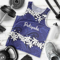 Personalised Cook Islands Pukapuka Men Tank Top Tiare Maori Polynesian Waves Tattoo LT14 - Polynesian Pride