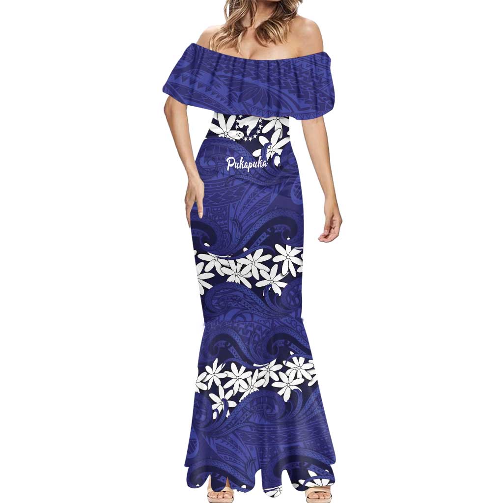 Personalised Cook Islands Pukapuka Mermaid Dress Tiare Maori Polynesian Waves Tattoo LT14 - Polynesian Pride