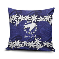 Personalised Cook Islands Pukapuka Pillow Cover Tiare Maori Polynesian Waves Tattoo LT14 Blue - Polynesian Pride