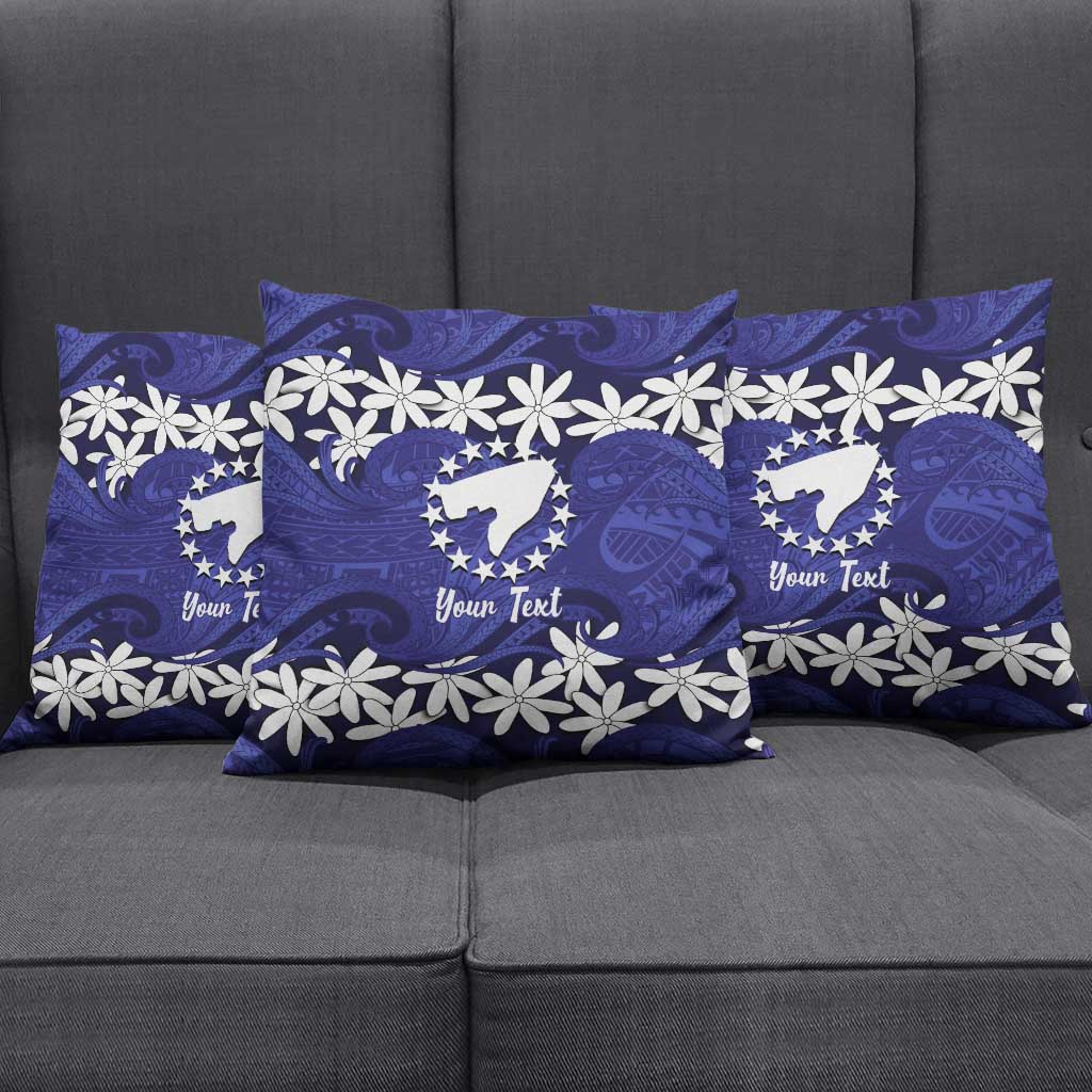 Personalised Cook Islands Pukapuka Pillow Cover Tiare Maori Polynesian Waves Tattoo LT14 - Polynesian Pride