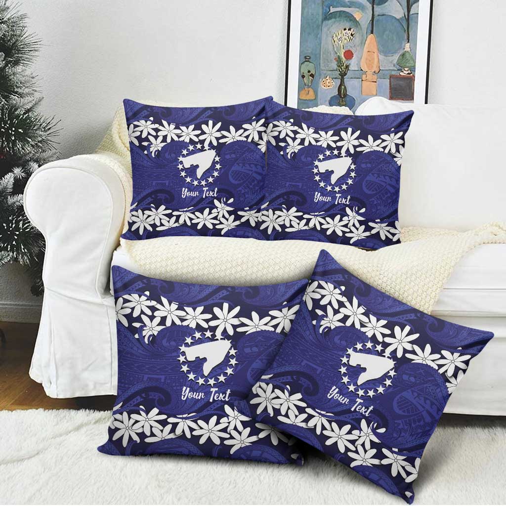 Personalised Cook Islands Pukapuka Pillow Cover Tiare Maori Polynesian Waves Tattoo LT14 - Polynesian Pride
