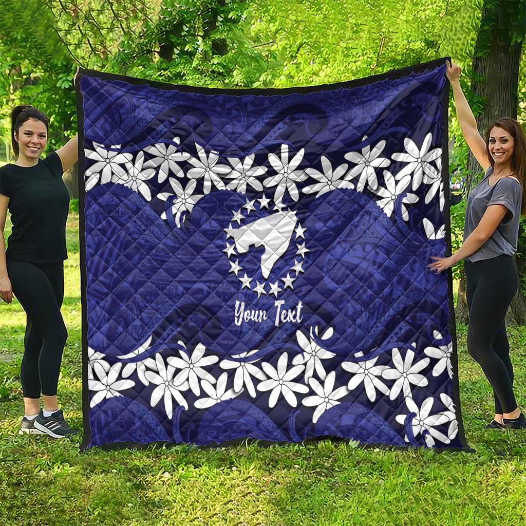 Personalised Cook Islands Pukapuka Quilt Tiare Maori Polynesian Waves Tattoo LT14 - Polynesian Pride