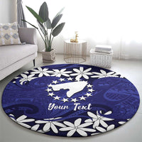 Personalised Cook Islands Pukapuka Round Carpet Tiare Maori Polynesian Waves Tattoo LT14 - Polynesian Pride