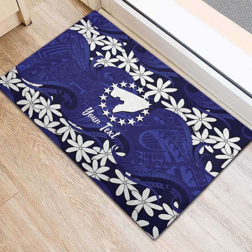 Personalised Cook Islands Pukapuka Rubber Doormat Tiare Maori Polynesian Waves Tattoo LT14 - Polynesian Pride