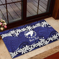 Personalised Cook Islands Pukapuka Rubber Doormat Tiare Maori Polynesian Waves Tattoo LT14 - Polynesian Pride