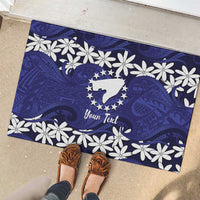 Personalised Cook Islands Pukapuka Rubber Doormat Tiare Maori Polynesian Waves Tattoo LT14 - Polynesian Pride