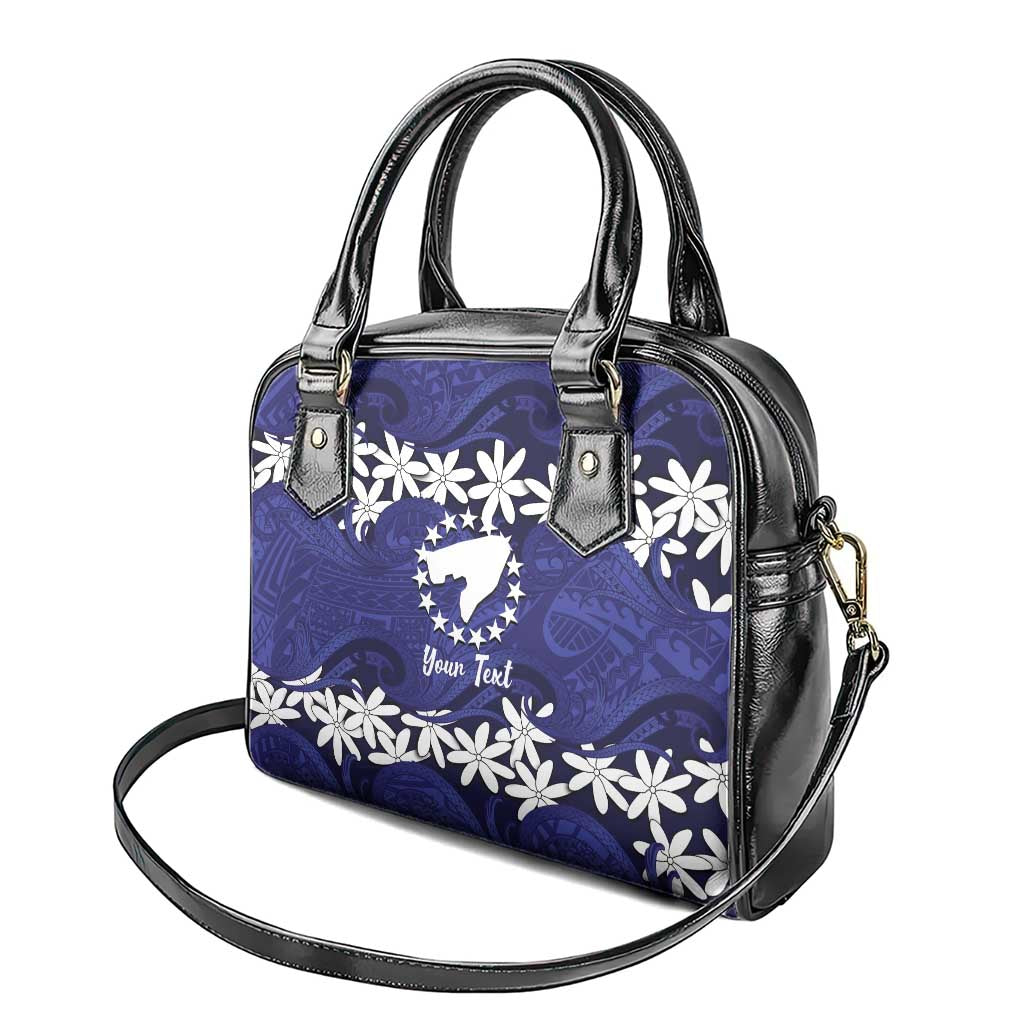 Personalised Cook Islands Pukapuka Shoulder Handbag Tiare Maori Polynesian Waves Tattoo LT14 - Polynesian Pride