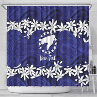 Personalised Cook Islands Pukapuka Shower Curtain Tiare Maori Polynesian Waves Tattoo LT14 - Polynesian Pride