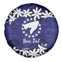 Personalised Cook Islands Pukapuka Spare Tire Cover Tiare Maori Polynesian Waves Tattoo LT14 - Polynesian Pride