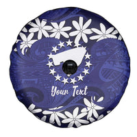Personalised Cook Islands Pukapuka Spare Tire Cover Tiare Maori Polynesian Waves Tattoo LT14 - Polynesian Pride