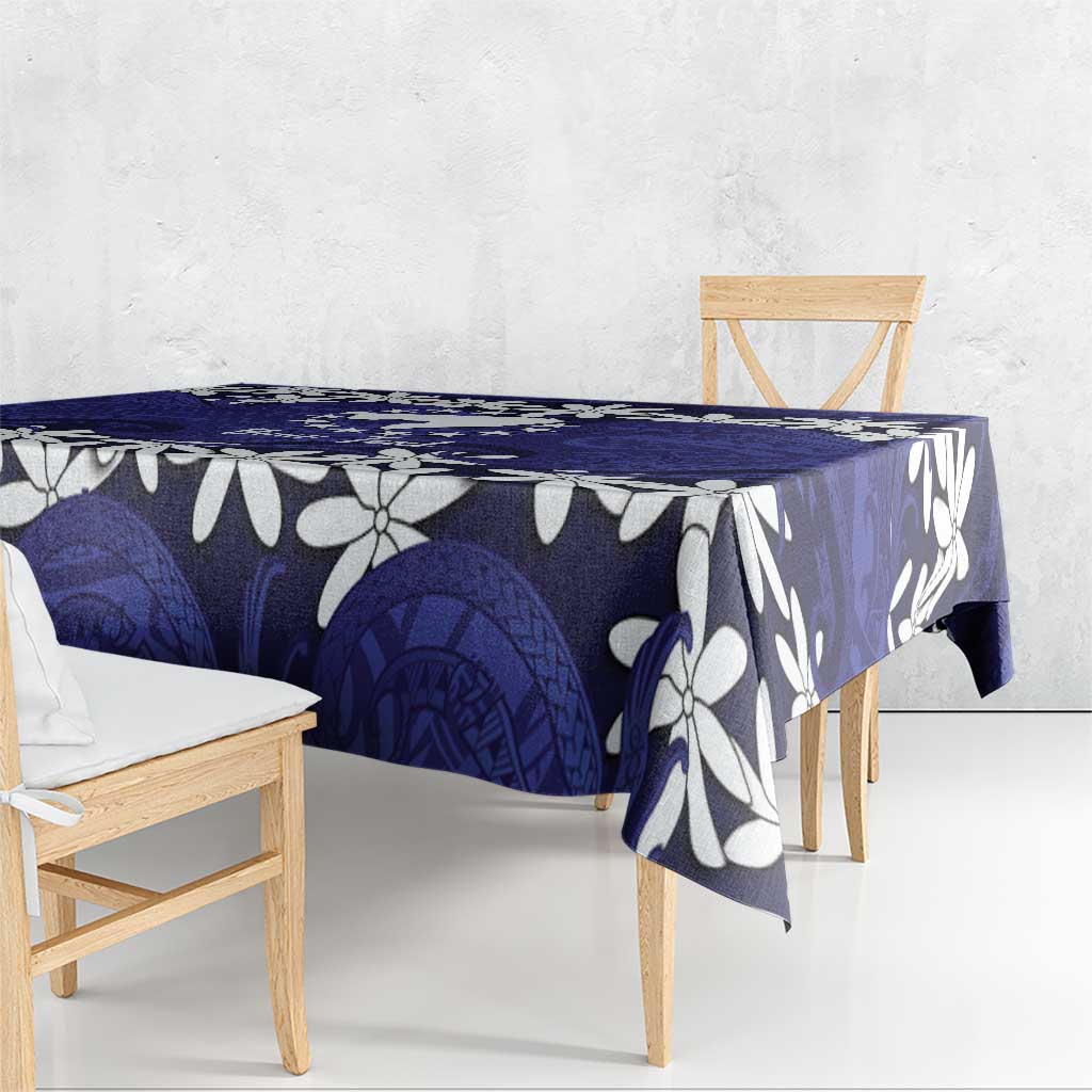 Personalised Cook Islands Pukapuka Tablecloth Tiare Maori Polynesian Waves Tattoo LT14 - Polynesian Pride