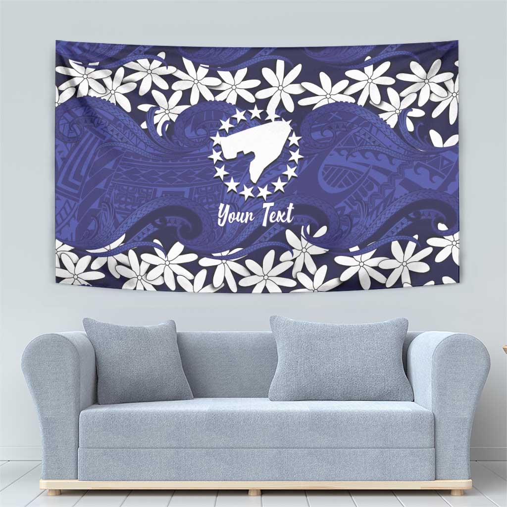 Personalised Cook Islands Pukapuka Tapestry Tiare Maori Polynesian Waves Tattoo LT14 - Polynesian Pride