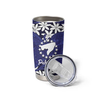 Personalised Cook Islands Pukapuka Tumbler Cup Tiare Maori Polynesian Waves Tattoo LT14 - Polynesian Pride