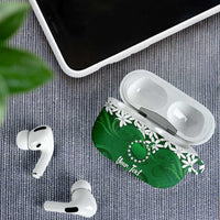 Personalised Cook Islands Rarotonga AirPods Case Tiare Maori Polynesian Waves Tattoo LT14 - Polynesian Pride